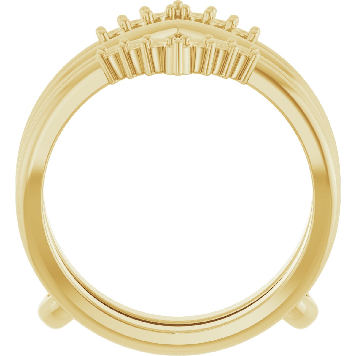 Alternative view of 1/4 CTW Natural Diamond Ring Guard – 14K Yellow Gold