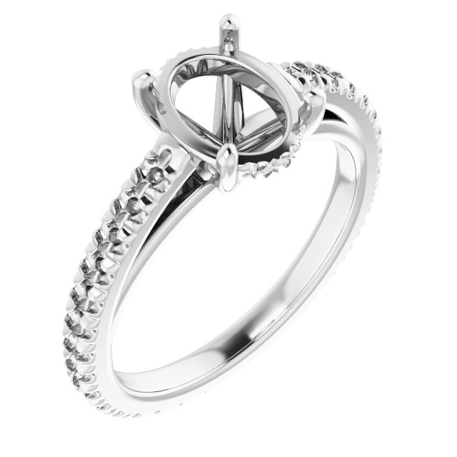 Accented Eternity-Style Engagement Ring