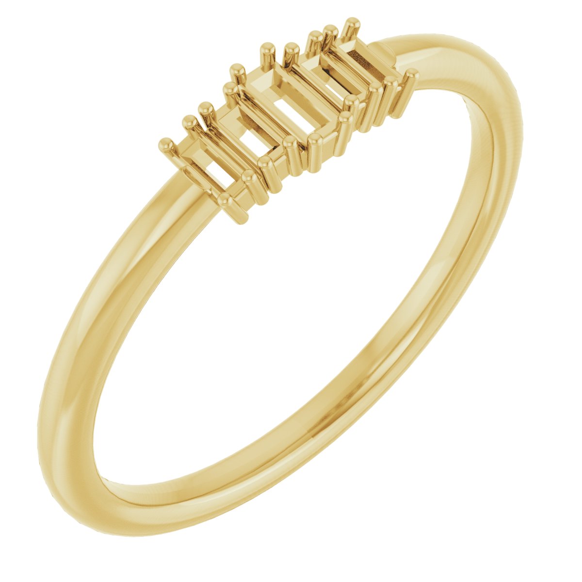 14K Yellow 1/8 CTW Diamond Stackable Ring