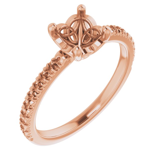 Accented Celtic-Inspired Engagement Ring or Band