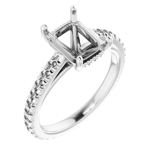 Accented Eternity-Style Engagement Ring