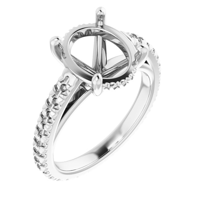 Accented Eternity-Style Engagement Ring