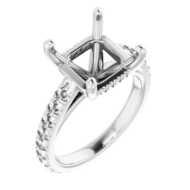 Accented Eternity-Style Engagement Ring
