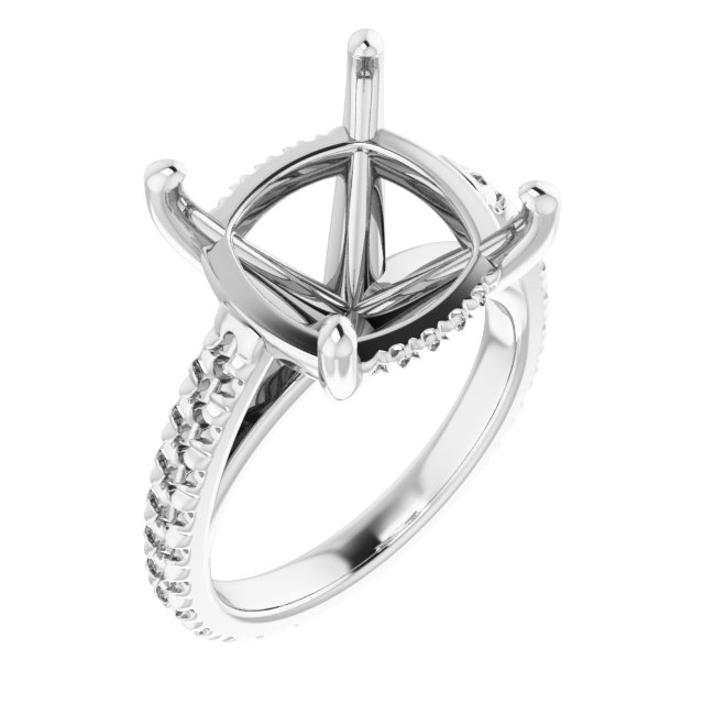 Accented Eternity-Style Engagement Ring