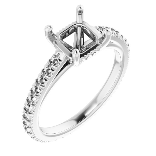 Accented Eternity-Style Engagement Ring