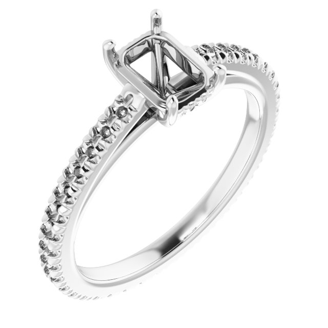 Accented Eternity-Style Engagement Ring