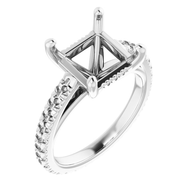 Accented Eternity-Style Engagement Ring