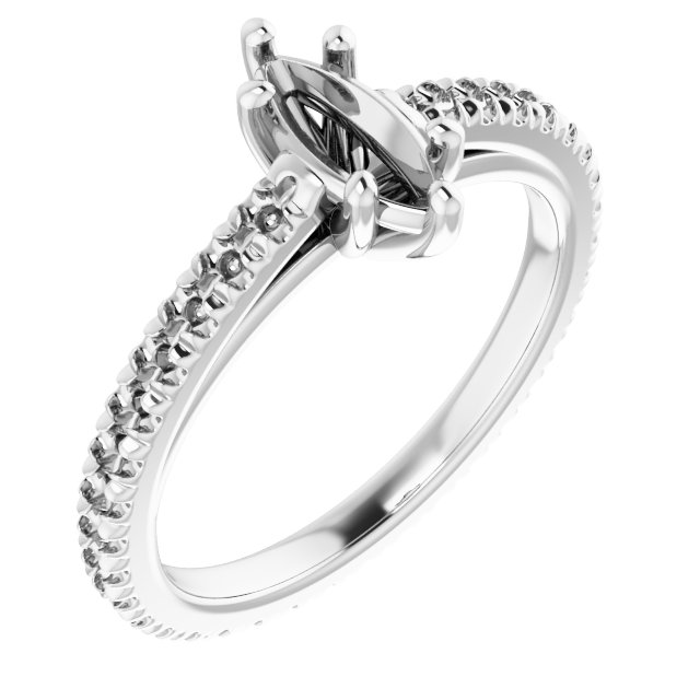Accented Eternity-Style Engagement Ring
