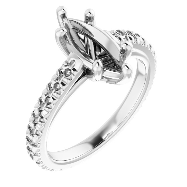 Accented Eternity-Style Engagement Ring