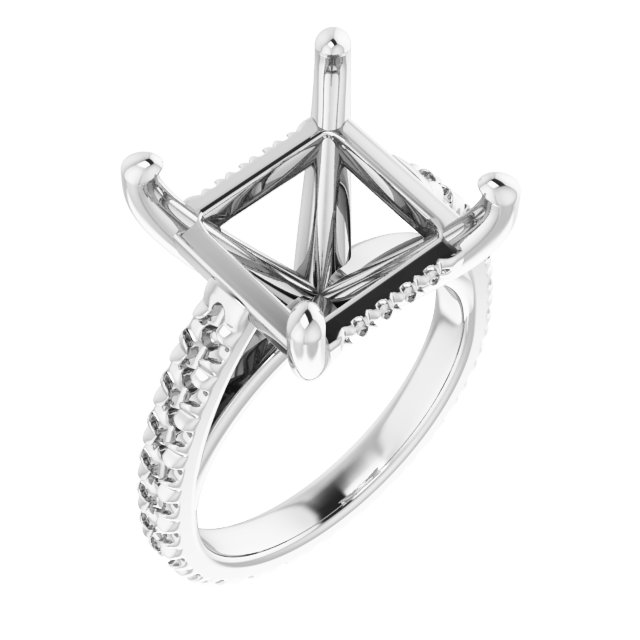 Accented Eternity-Style Engagement Ring