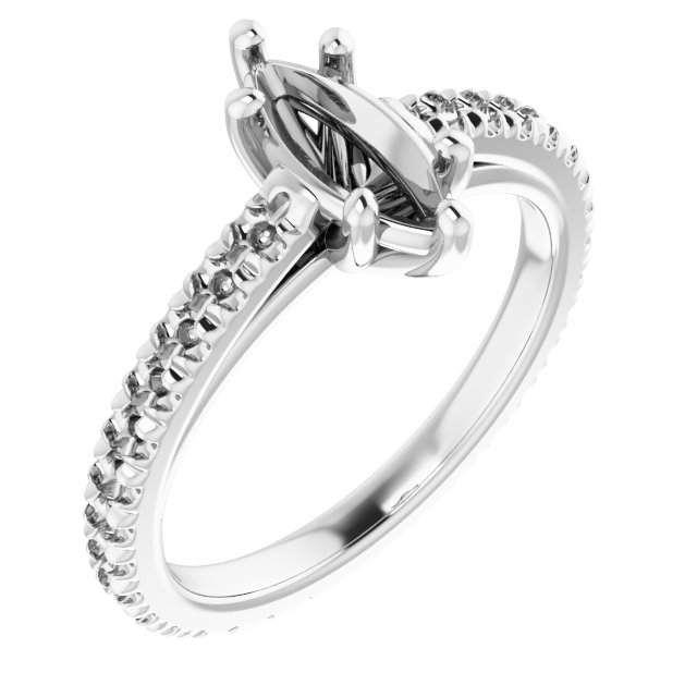 Accented Eternity-Style Engagement Ring
