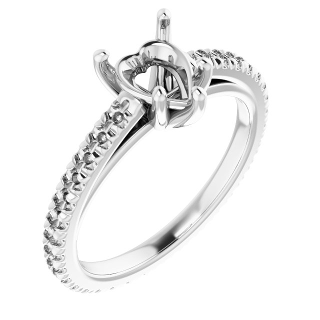 Accented Eternity-Style Engagement Ring