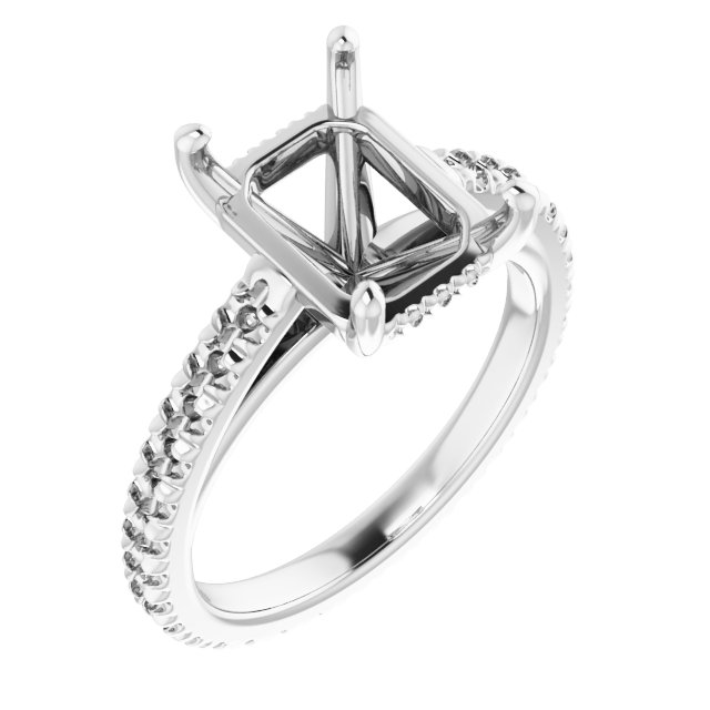 Accented Eternity-Style Engagement Ring