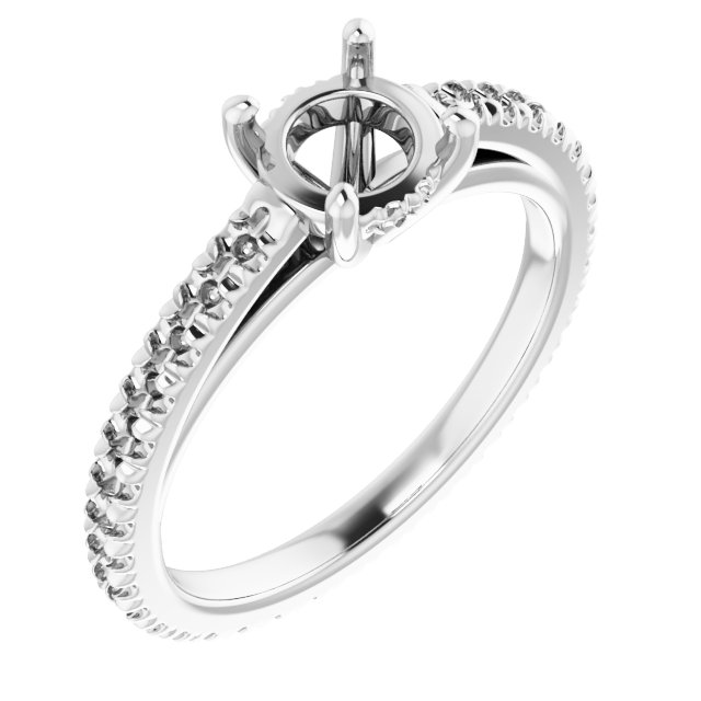 Accented Eternity-Style Engagement Ring