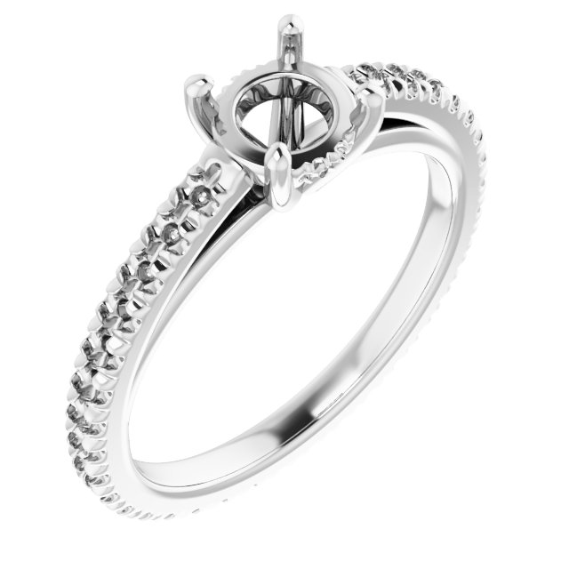 Accented Eternity-Style Engagement Ring