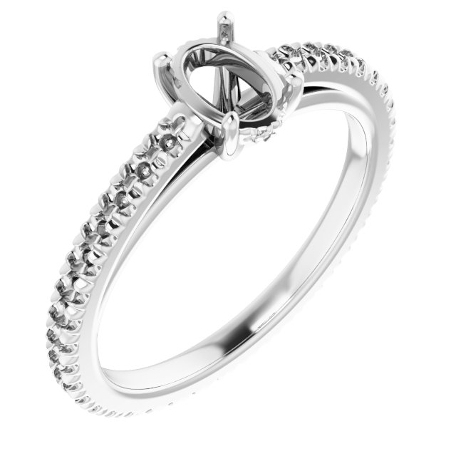 Accented Eternity-Style Engagement Ring