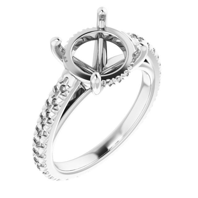Accented Eternity-Style Engagement Ring