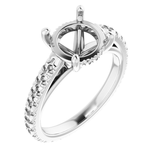 Accented Eternity-Style Engagement Ring