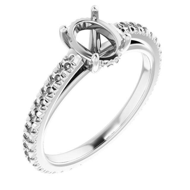 Accented Eternity-Style Engagement Ring