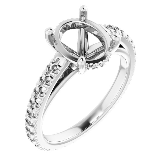 Accented Eternity-Style Engagement Ring