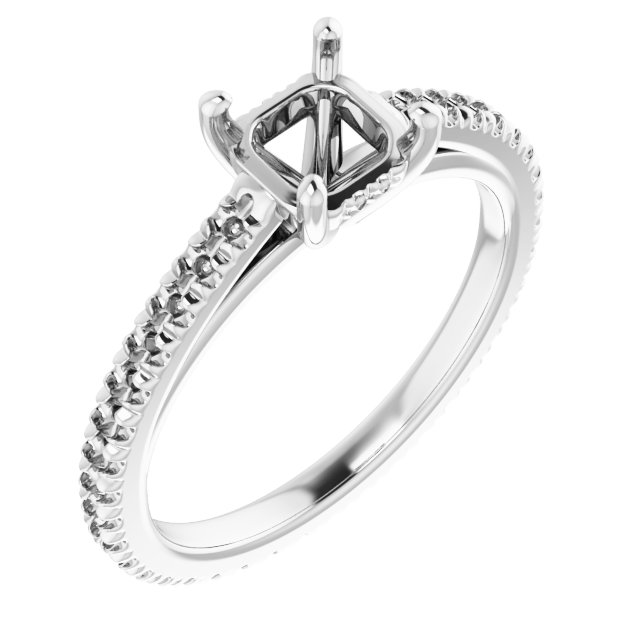 Accented Eternity-Style Engagement Ring