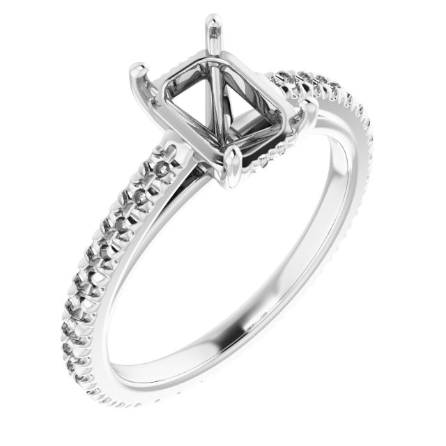 Accented Eternity-Style Engagement Ring