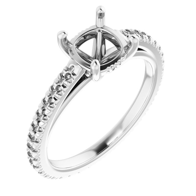 Accented Eternity-Style Engagement Ring