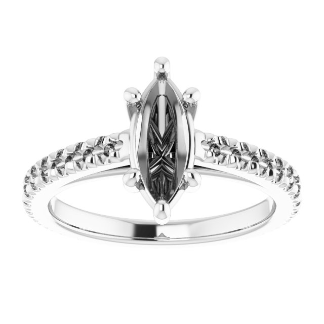 Accented Eternity-Style Engagement Ring