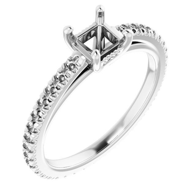 Accented Eternity-Style Engagement Ring