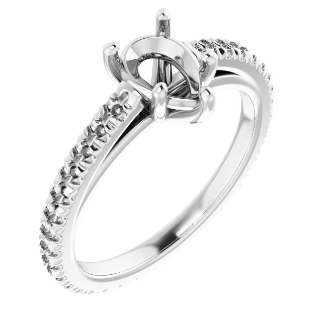 Accented Eternity-Style Engagement Ring