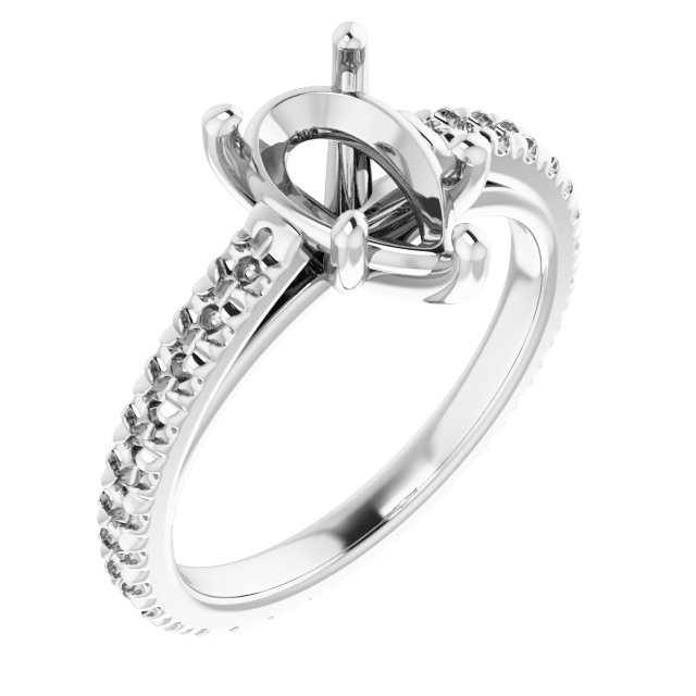 Accented Eternity-Style Engagement Ring