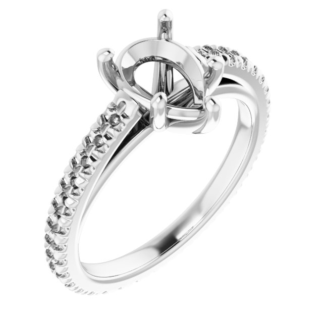 Accented Eternity-Style Engagement Ring