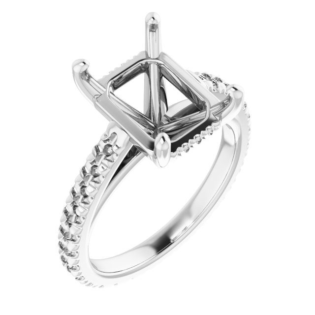 Accented Eternity-Style Engagement Ring