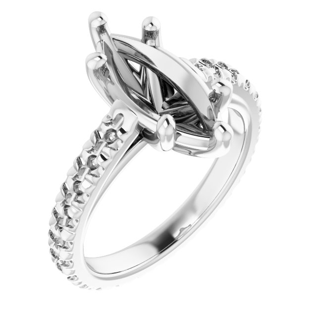 Accented Eternity-Style Engagement Ring