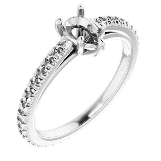 Accented Eternity-Style Engagement Ring