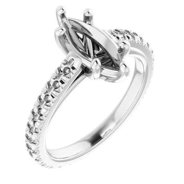 Accented Eternity-Style Engagement Ring