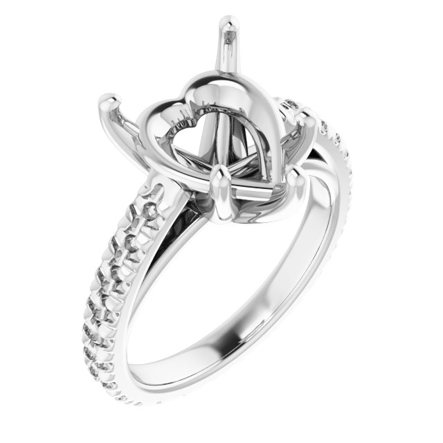 Accented Eternity-Style Engagement Ring