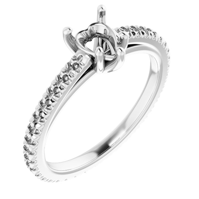 Accented Eternity-Style Engagement Ring