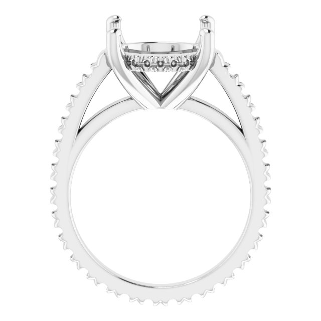 Accented Eternity-Style Engagement Ring