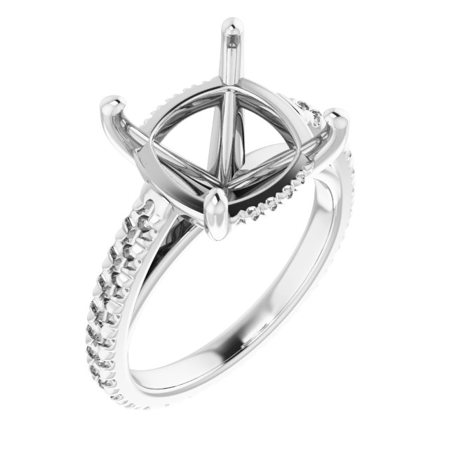 Accented Eternity-Style Engagement Ring