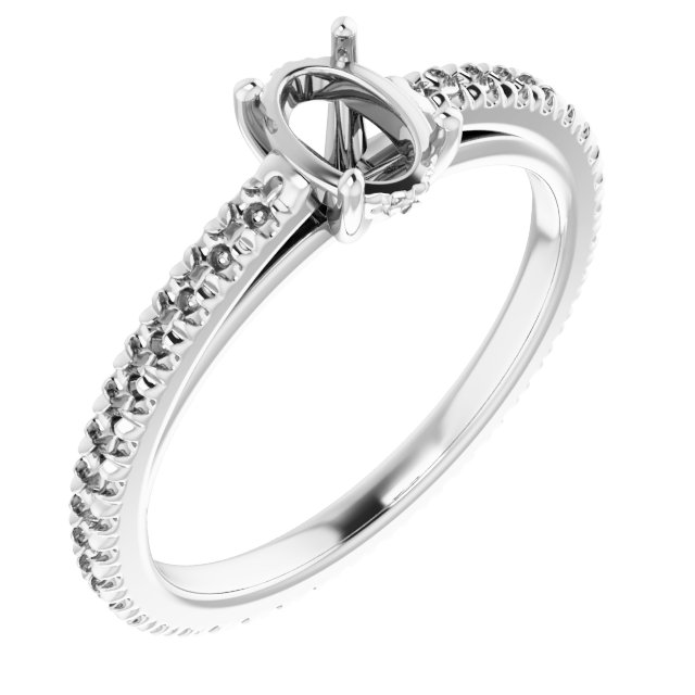 Accented Eternity-Style Engagement Ring