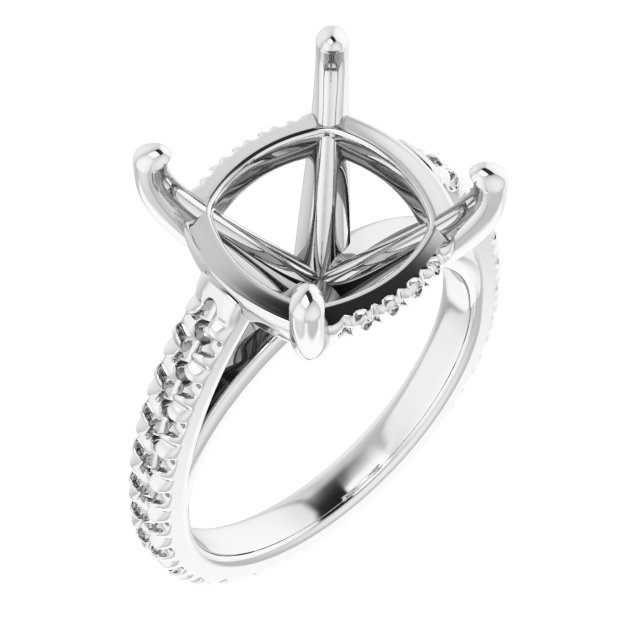 Accented Eternity-Style Engagement Ring