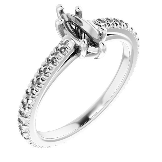 Accented Eternity-Style Engagement Ring