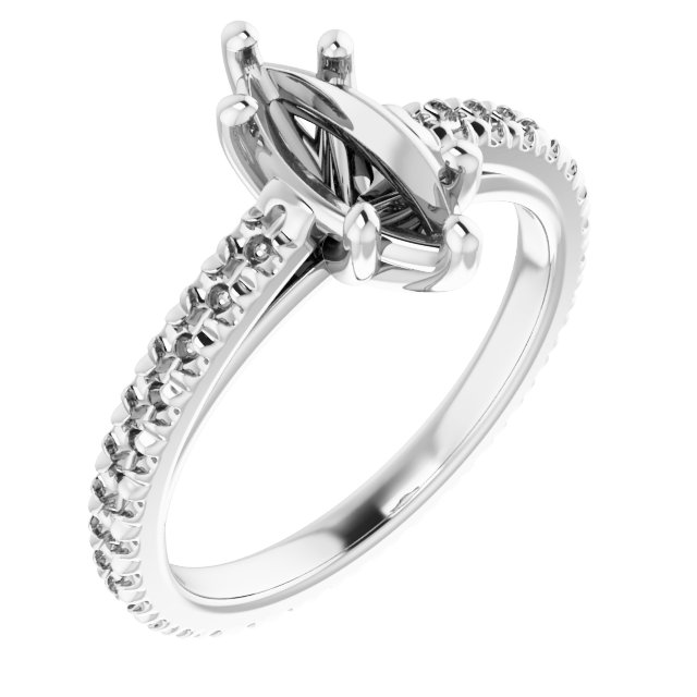 Accented Eternity-Style Engagement Ring