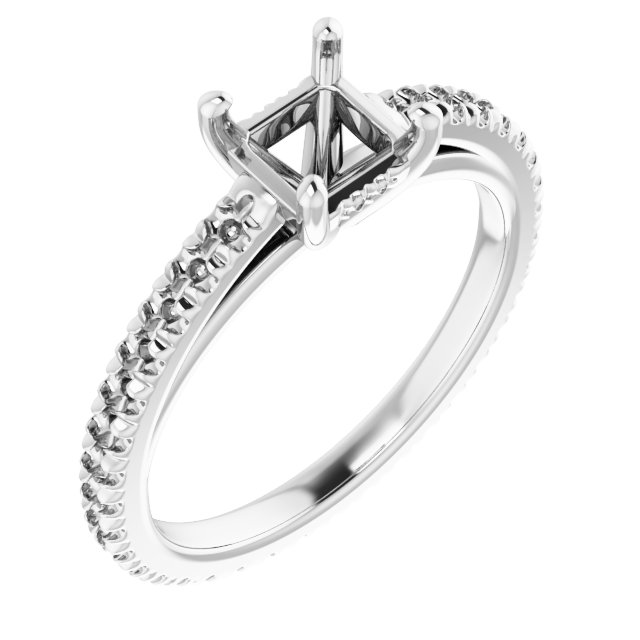 Accented Eternity-Style Engagement Ring
