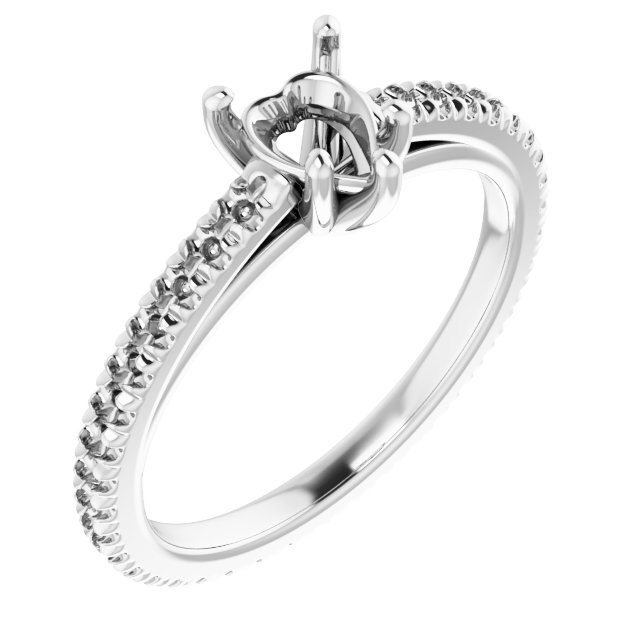 Accented Eternity-Style Engagement Ring