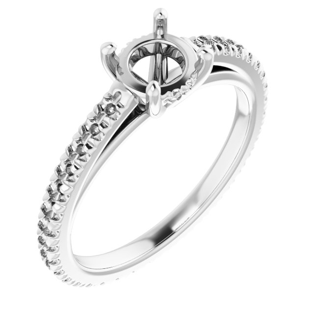 Accented Eternity-Style Engagement Ring