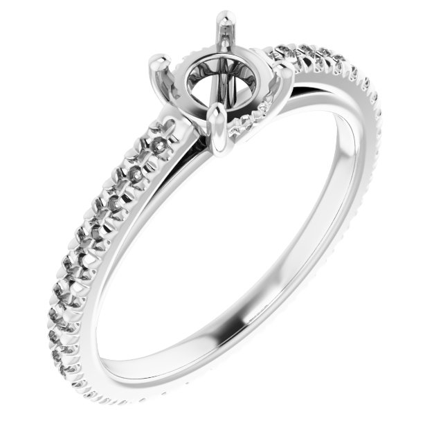 Accented Eternity-Style Engagement Ring