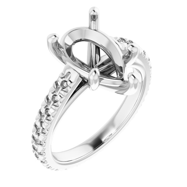 Accented Eternity-Style Engagement Ring