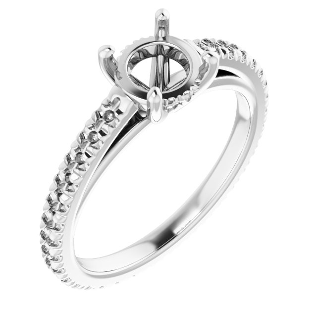 Accented Eternity-Style Engagement Ring